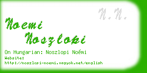 noemi noszlopi business card