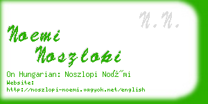 noemi noszlopi business card